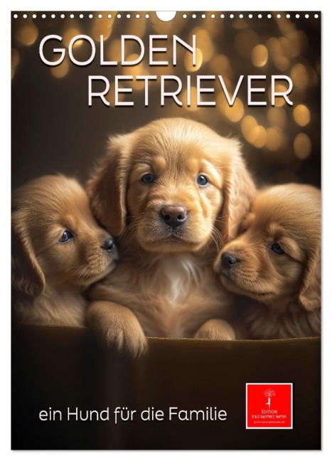 Golden Retriever - ein Hund für die Familie (Wandkalender 2026 DIN A3 hoch), CALVENDO Monatskalender - Peter Roder