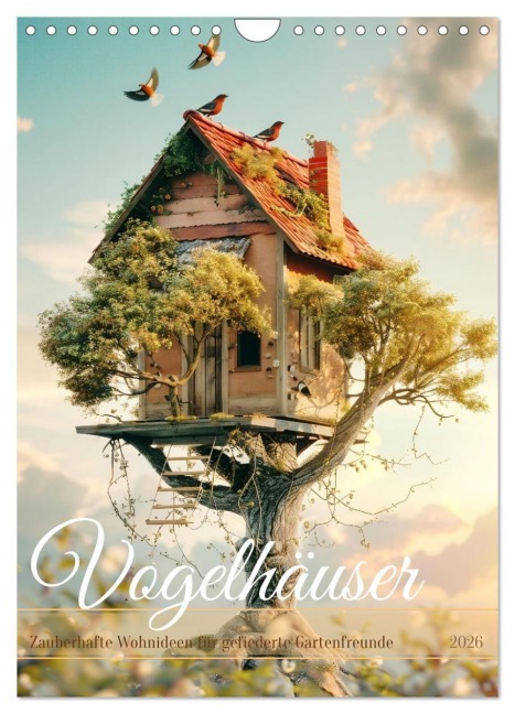 Vogelhäuser Zauberhafte Wohnideen für gefiederte Freunde (Wandkalender 2026 DIN A4 hoch), CALVENDO Monatskalender - Daniela Tapper