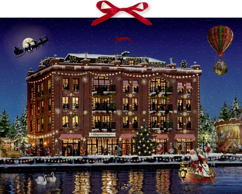 Wand-Adventskalender - Willkommen im Weihnachtshaus - 