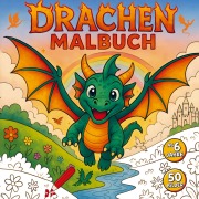 Cover-Bild zum Titel 'DRACHEN Malbuch für Kinder ab 6 Jahren' von 'Tom Zauberkritzler'