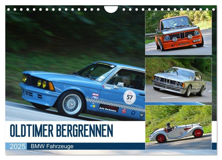 OLDTIMER BERGRENNEN - BMW Fahrzeuge (Wandkalender 2025 DIN A4 quer), CALVENDO Monatskalender - Ingo Laue