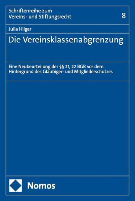 Die Vereinsklassenabgrenzung - Julia Hilger