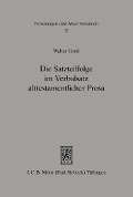 Cover-Bild zum Titel 'Die Satzteilfolge im Verbalsatz alttestamentlicher Prosa' von 'Walter Gross'
