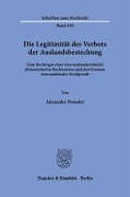 Die Legitimität des Verbots der Auslandsbestechung - Alexander Ponader