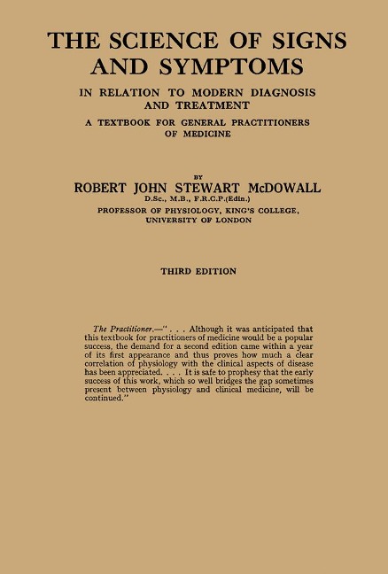 The Science of Signs and Symptoms - Robert John Stewart McDowall