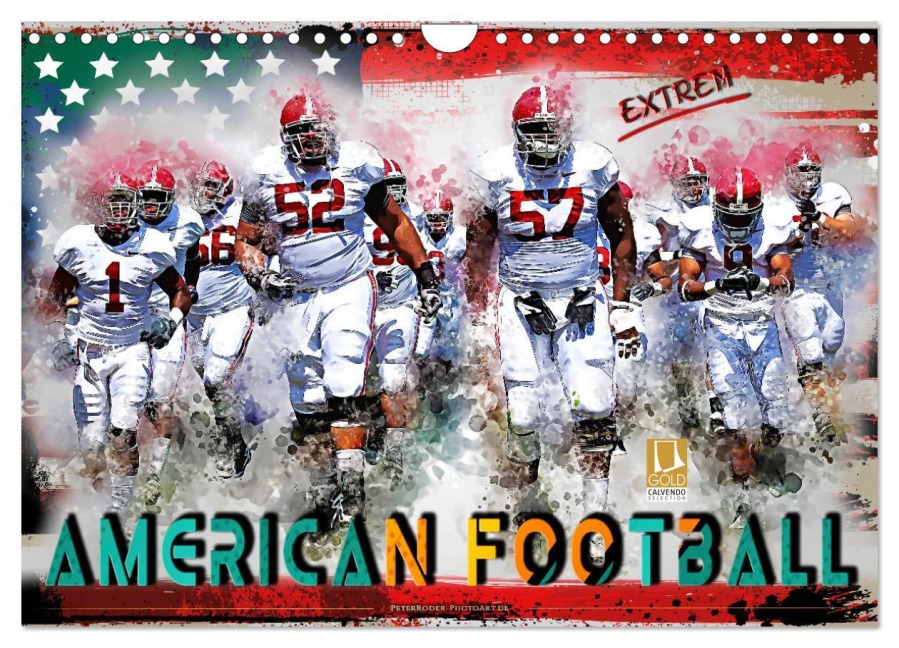 American Football extrem (Wandkalender 2026 DIN A4 quer), CALVENDO Monatskalender - Peter Roder