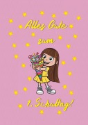 Cover-Bild zum Titel 'Alles Gute zum 1. Schultag! (Mädchen)' von 'Heart Papers'