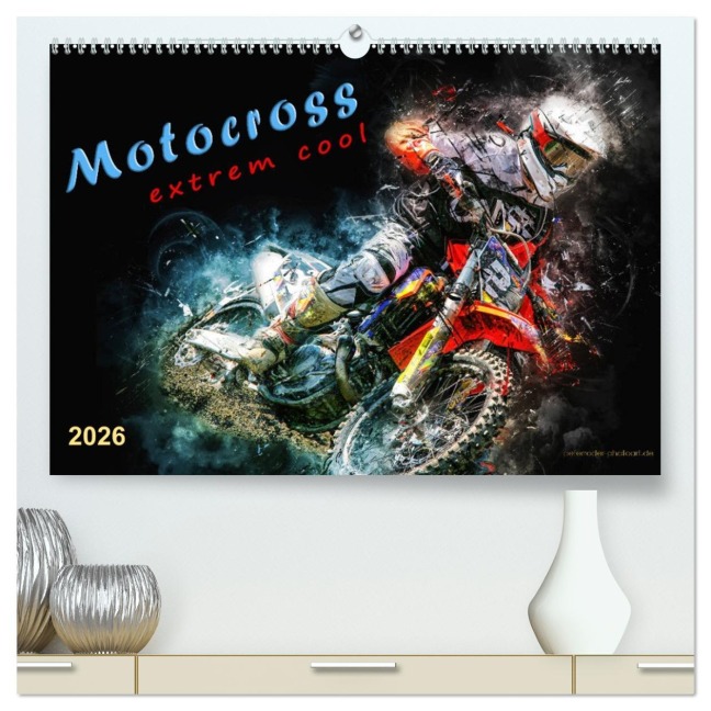 Motocross - extrem cool (hochwertiger Premium Wandkalender 2026 DIN A2 quer), Kunstdruck in Hochglanz - Peter Roder