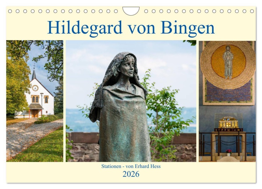 Hildegard von Bingen - Stationen (Wandkalender 2026 DIN A4 quer), CALVENDO Monatskalender - Www. Ehess. de Hess