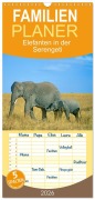 Cover-Bild zum Titel 'Familienplaner 2026 - Elefanten in der Serengeti mit 5 Spalten (Wandkalender, 21 x 45 cm) CALVENDO' von 'Siegfried Kuttig'