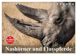 Cover-Bild zum Titel 'Nashörner und Flusspferde (Tischkalender 2026 DIN A5 quer), CALVENDO Monatskalender' von 'Elisabeth Stanzer'