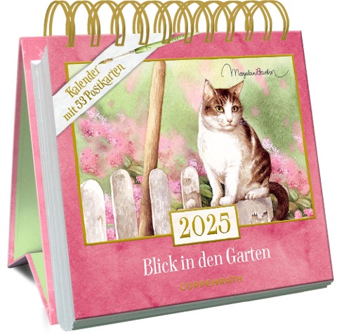 Kalender mit 53 Postkarten: 2025 - Marjolein Bastin - Blick in den Garten - 