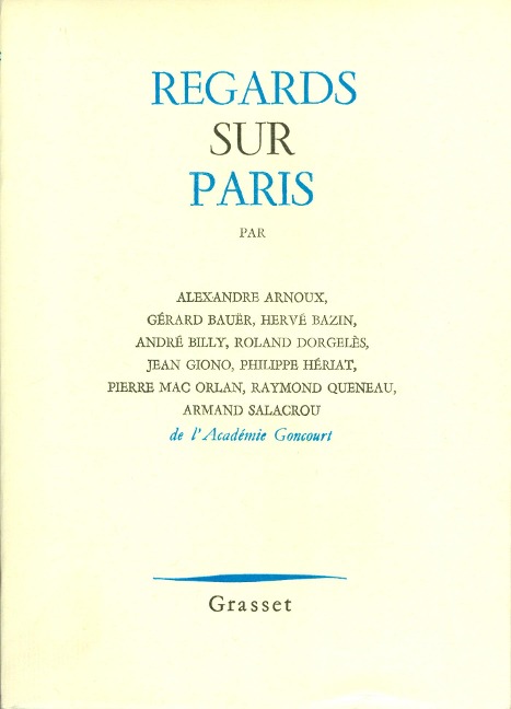 Regards sur Paris - Goncourt