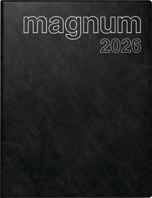 rido/idé 7027042906 | Buchkalender Mod. magnum 2026 | 183×240 mm, Kunststoff, schwarz - 