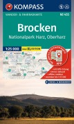 Cover-Bild zum Titel 'KOMPASS Wanderkarte 455 Brocken, Nationalpark Harz, Oberharz 1:25.000' von ''