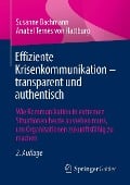 Cover-Bild zum Titel 'Effiziente Krisenkommunikation - transparent und authentisch' von 'Susanne Bachmann, Anabel Ternès von Hattburg'