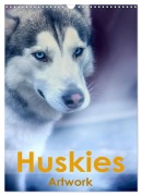 Cover-Bild zum Titel 'Huskies - Artwork (Wandkalender 2026 DIN A3 hoch), CALVENDO Monatskalender' von 'Liselotte Brunner-Klaus'