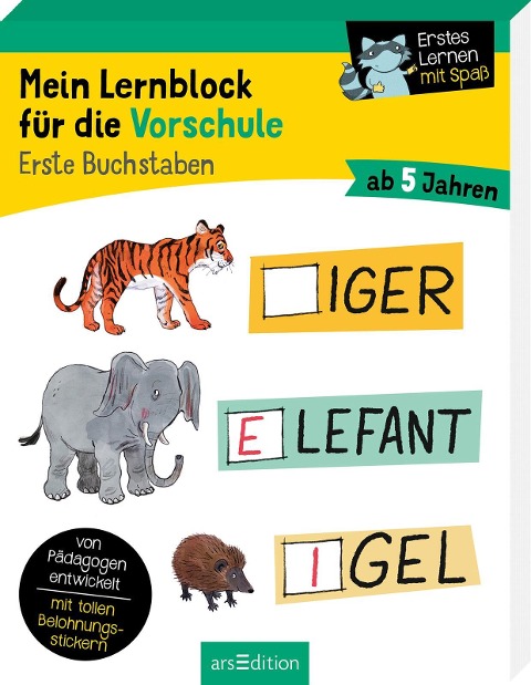 Mein Lernblock für die Vorschule - Erste Buchstaben - Hannah Lang