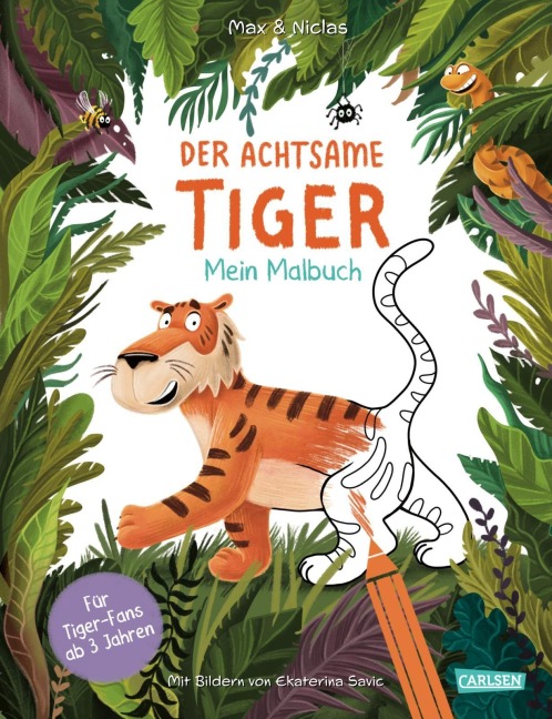 Der achtsame Tiger: Mein Malbuch - Max & Niclas