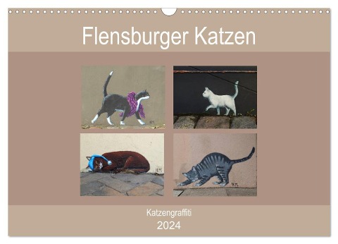 Flensburger Katzen (Wandkalender 2024 DIN A3 quer), CALVENDO Monatskalender - Martina Busch