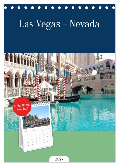 Tischplaner 2027 - Las Vegas - Nevada (A5 Tischkalender zum Aufstellen) CALVENDO - Katrin Lantzsch