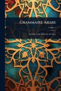 Cover-Bild zum Titel 'Grammaire Arabe' von ''