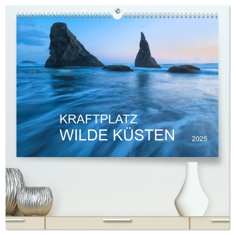 Kraftplatz Wilde Küsten (hochwertiger Premium Wandkalender 2025 DIN A2 quer), Kunstdruck in Hochglanz - Christian Heeb