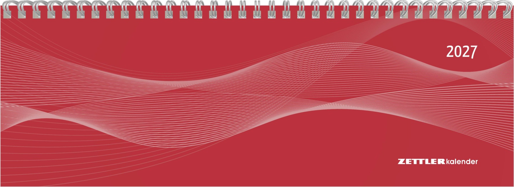 Tisch-Querkalender Profi rot 2027 - 
