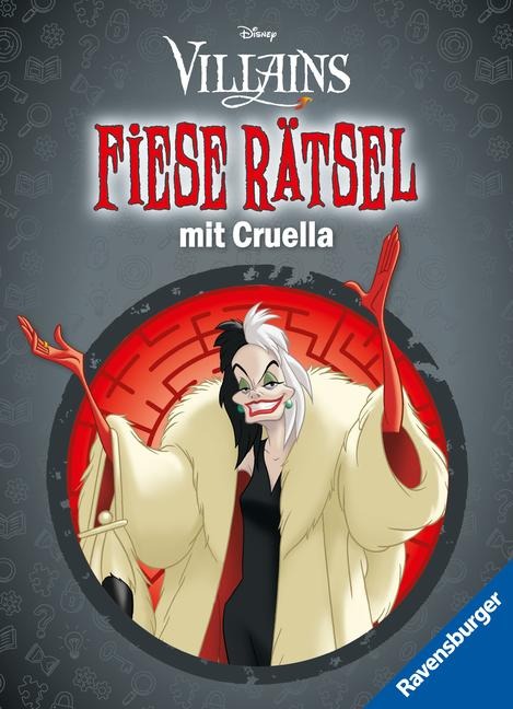Ravensburger Disney Villains: Fiese Rätsel mit Cruella - Knifflige Rätsel für kluge Köpfe ab 9 Jahren - 