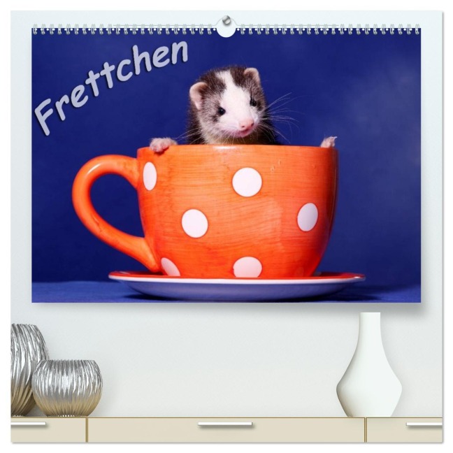 Frettchen - Ferrets (hochwertiger Premium Wandkalender 2026 DIN A2 quer), Kunstdruck in Hochglanz - Jeanette Hutfluss