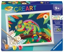 Cover-Bild zum Titel 'CreArt, Malen nach Zahlen Kinder - Farbenfrohes Chamäleon' von ''