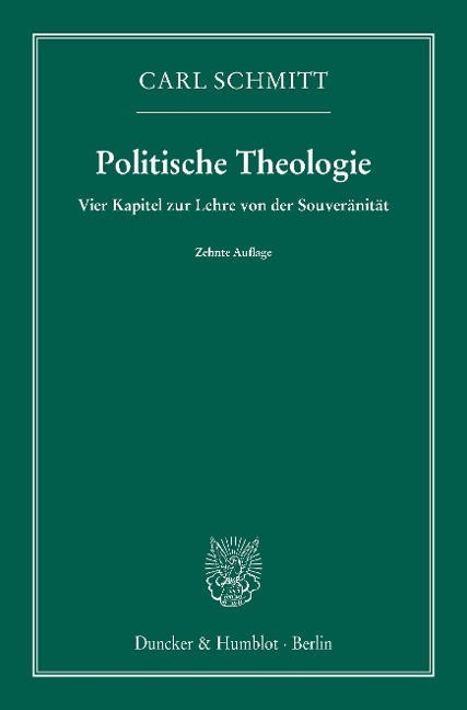 Politische Theologie. - Carl Schmitt