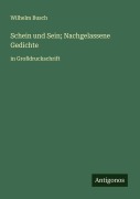 Cover-Bild zum Titel 'Schein und Sein; Nachgelassene Gedichte' von 'Wilhelm Busch'