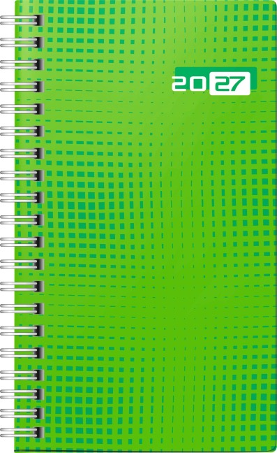rido/idé 7016907017 Taschenkalender Mod. Taschenplaner int. 2027 A6, Papier, grün - 
