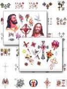 Cover-Bild zum Titel 'Religiöse Tattoos - Religious  Tattoos. Über 100 seltene, wunderschöne religiöse Tattoos !' von 'Otmar Trierweiler'