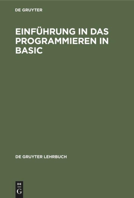 Einführung in das Programmieren in BASIC - 