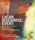 Cover-Bild zum Titel 'Lacan, Discourse, Event: New Psychoanalytic Approaches to Textual Indeterminacy' von ''