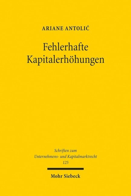 Fehlerhafte Kapitalerhöhungen - Ariane Antoli?