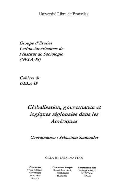 Globalisation gouvernance et logiques re - Santarder Sebastian