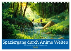 Cover-Bild zum Titel 'Spaziergang durch Anime Welten (Wandkalender 2026 DIN A3 quer), CALVENDO Monatskalender' von 'Kerstin Waurick'