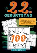 Cover-Bild zum Titel '22. Geburtstag- Sudoku Geschenkbuch' von 'Geburtstage mit Sudoku'