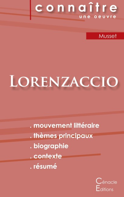 Fiche de lecture Lorenzaccio de Albert de Musset (analyse littéraire de référence et résumé complet) - Alfred De Musset