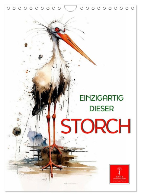 Einzigartig - dieser Storch (Wandkalender 2025 DIN A4 hoch), CALVENDO Monatskalender - Peter Roder