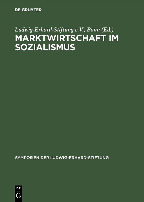Marktwirtschaft im Sozialismus - 