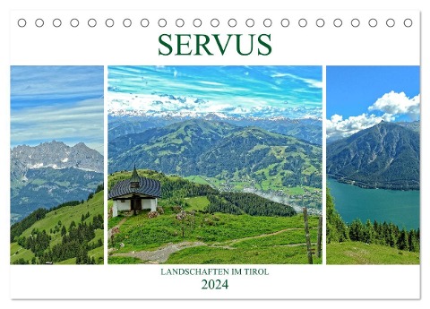 Servus. Landschaften im Tirol (Tischkalender 2024 DIN A5 quer), CALVENDO Monatskalender - Susan Michel /Ch