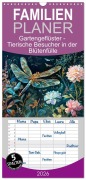 Familienplaner 2026 - Gartengeflüster - Tierische Besucher in der Blütenfülle mit 5 Spalten (Wandkalender, 21 x 45 cm) CALVENDO - Anja Frost