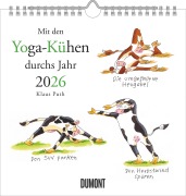 Mit den Yoga-Kühen durchs Jahr 2026 - Wandkalender - Quadratformat 23 x 23 cm - 
