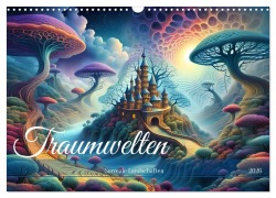 Cover-Bild zum Titel 'Traumwelten Surreale Landschaften (Wandkalender 2026 DIN A3 quer), CALVENDO Monatskalender' von 'Dusanka Djeric'