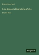 Cover-Bild zum Titel 'B. de Spinoza's Sämmtliche Werke' von 'Berthold Auerbach'