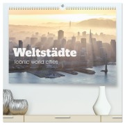 Weltstädte - Iconic world cities (hochwertiger Premium Wandkalender 2026 DIN A2 quer), Kunstdruck in Hochglanz - Matteo Colombo